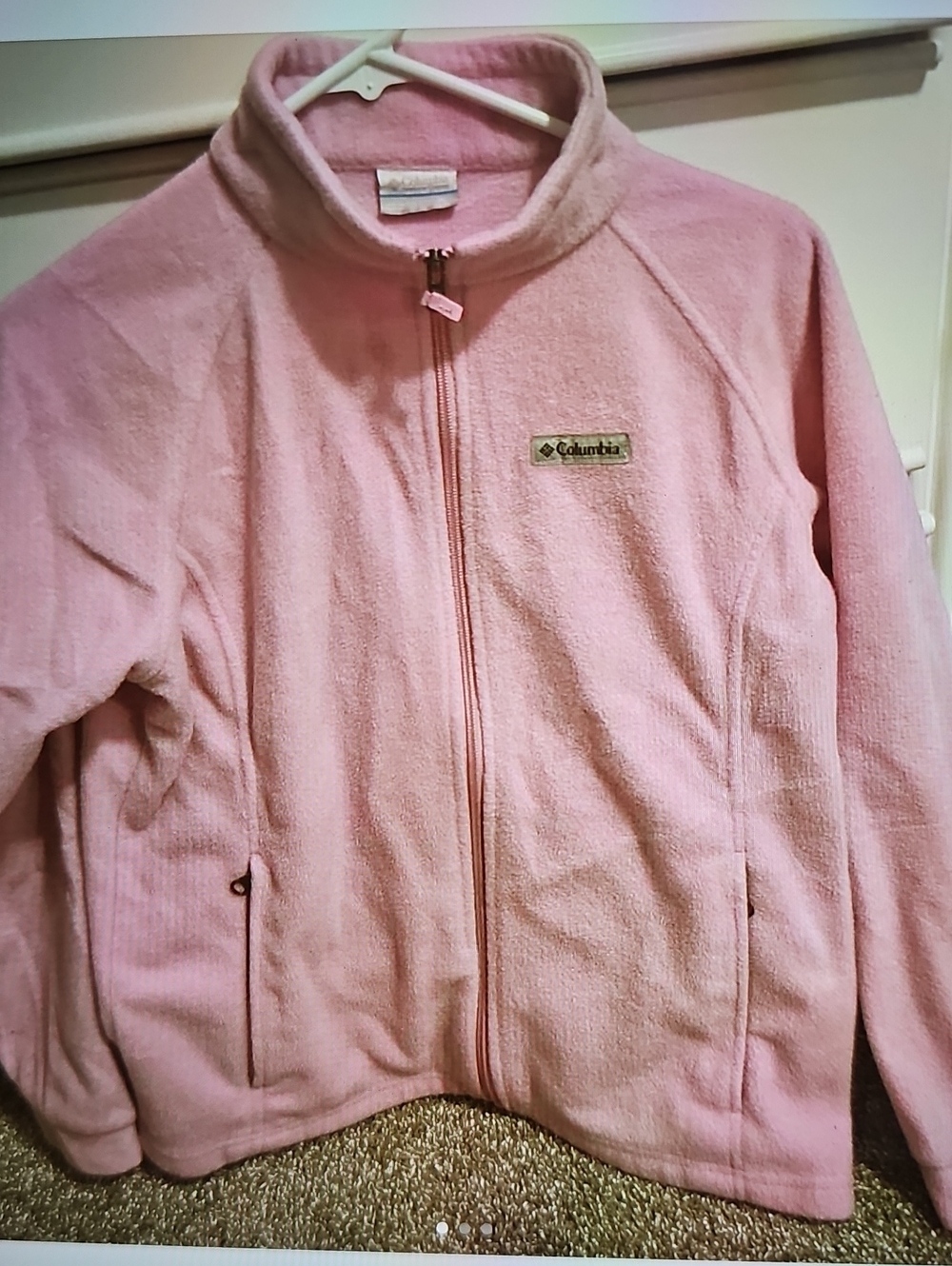 Columbia Girls XL (Or Women's S) Benton Springs Pink Full-Zip Fleece Jacket